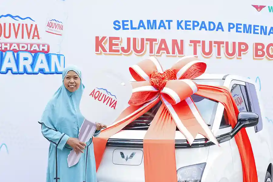 AQUVIVA Umumkan Pemenang Mobil Listrik Pertama dari Program Kejutan Tutup Botol AQUVIVA Umumkan Pemenang Mobil Listrik Pertama dari Program Kejutan Tutup Botol